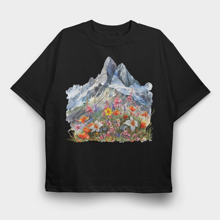 Spring Blossom Peak, Tricou Oversize Barbati (Unisex)