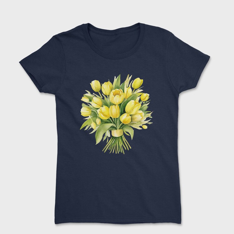 Spring Butter Floral Bouquet, Tricou Femei