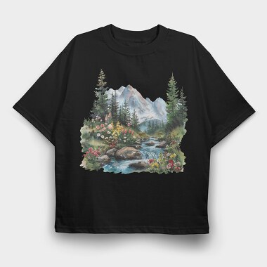 Spring Flower Climb, Tricou Oversize Barbati (Unisex)