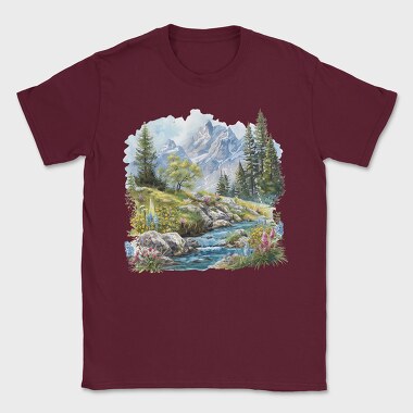 Spring Mountain Bloom, Tricou Barbati (Unisex)