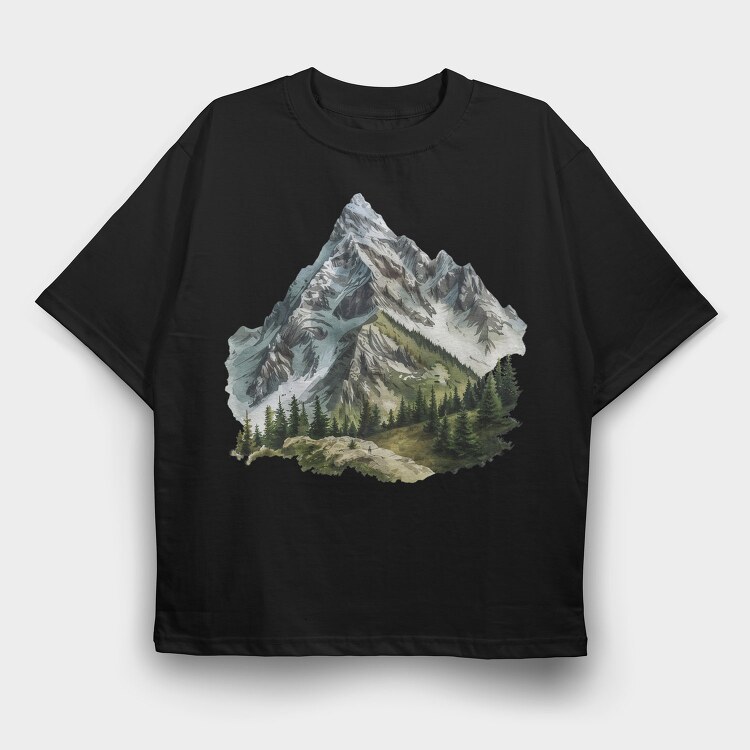 Spring Mountain Climber, Tricou Oversize Barbati (Unisex)