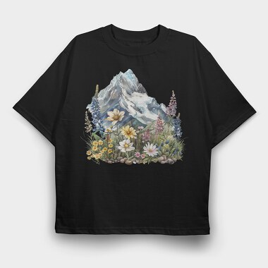 Spring Mountain Flora, Tricou Oversize Barbati (Unisex)