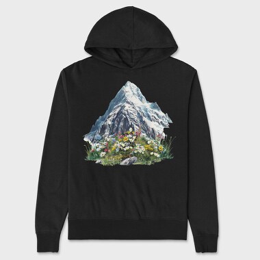 Spring Mountain Flowers, Hanorac Oversize Barbati (Unisex)