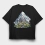 Spring Mountain Flowers, Tricou Oversize Barbati (Unisex)
