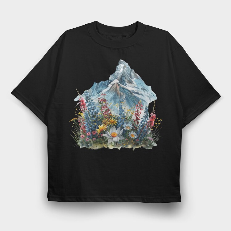 Spring Mountain Garden, Tricou Oversize Barbati (Unisex)