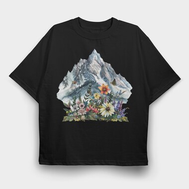 Spring Peak Flora, Tricou Oversize Barbati (Unisex)