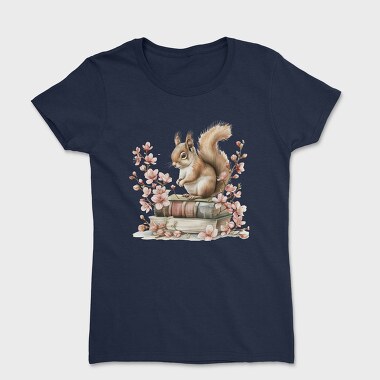 Squirrel Books Flowers, Tricou Femei