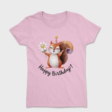 Squirrel Party Hat, Tricou Femei