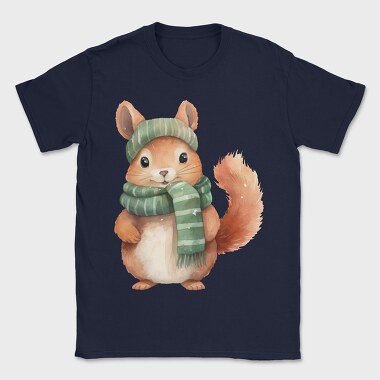 Squirrel Scarf Hat, Tricou Barbati (Unisex)