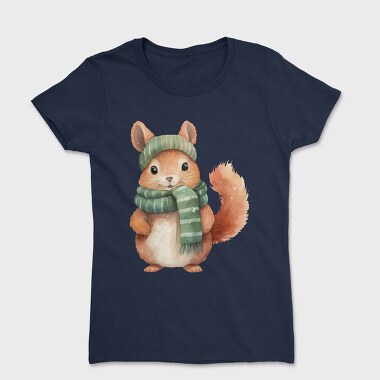 Squirrel Scarf Hat, Tricou Femei