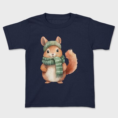 Squirrel Scarf Hat, Tricou Copii
