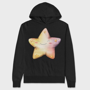 Star Face Clipart, Hanorac Oversize Barbati (Unisex)