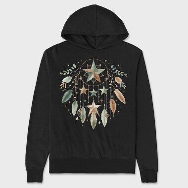 Star Feathers Boho, Hanorac Oversize Barbati (Unisex)