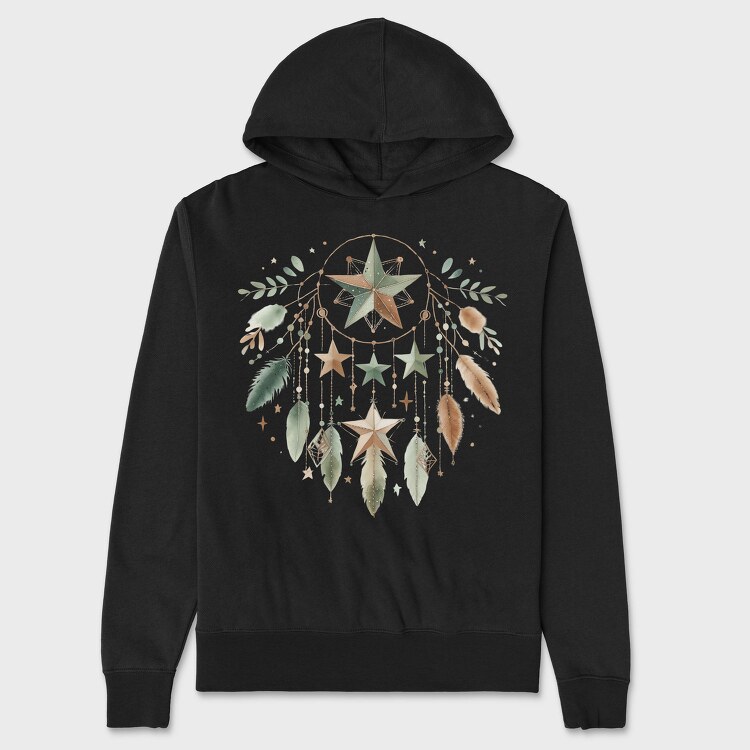 Star Feathers Boho, Hanorac Oversize Barbati (Unisex)