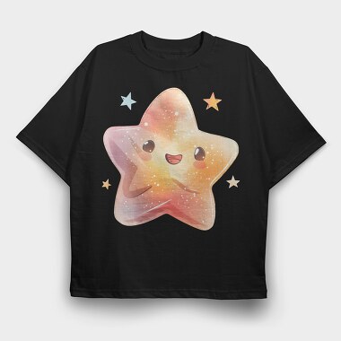 Star Smile Glow, Tricou Oversize Barbati (Unisex)
