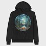 Starlit Campfire Night, Hanorac Oversize Barbati (Unisex)