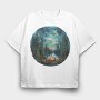Starlit Campfire Night, Tricou Oversize Barbati (Unisex)