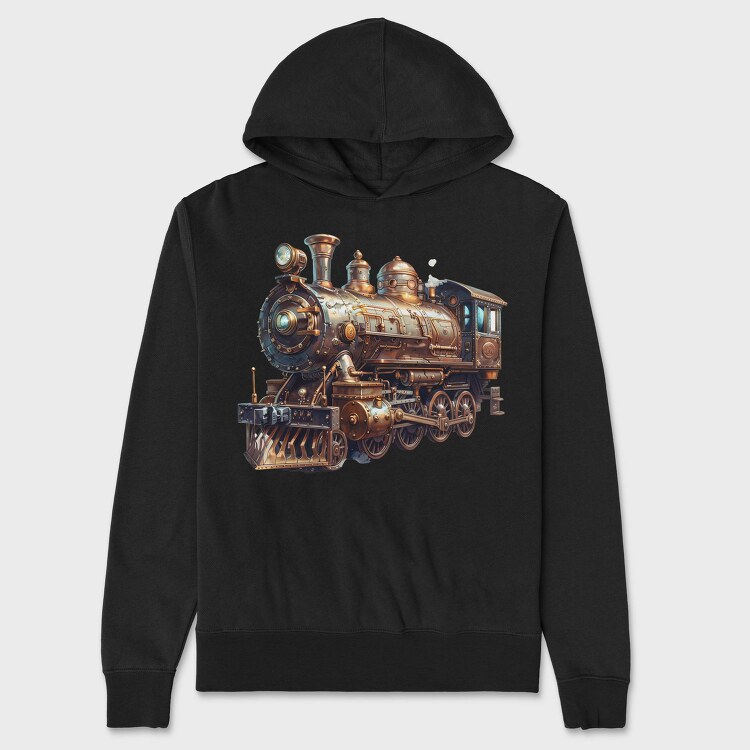 Steam Locomotive Engine, Hanorac Oversize Barbati (Unisex)