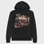Steam Locomotive Engine, Hanorac Oversize Barbati (Unisex)