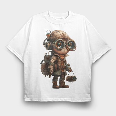 Steampunk Adventure Gear, Tricou Oversize Barbati (Unisex)