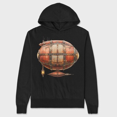 Steampunk Airship Gears, Hanorac Oversize Barbati (Unisex)