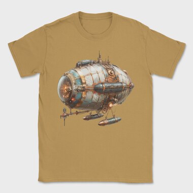 Steampunk Airship, Tricou Barbati (Unisex)