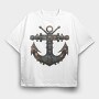 Steampunk Ancor Gears, Tricou Oversize Barbati (Unisex)