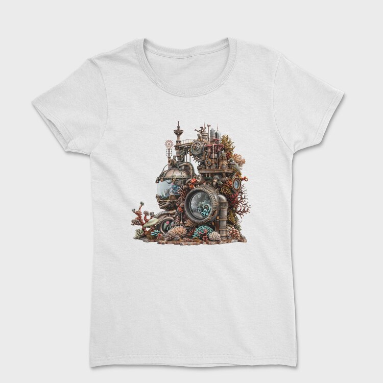 Steampunk Aquarium Sub, Tricou Femei