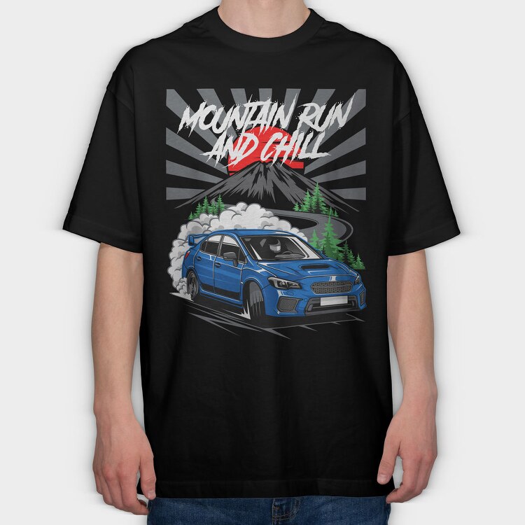 Mountain Drift, Tricou Oversize Barbati (Unisex)