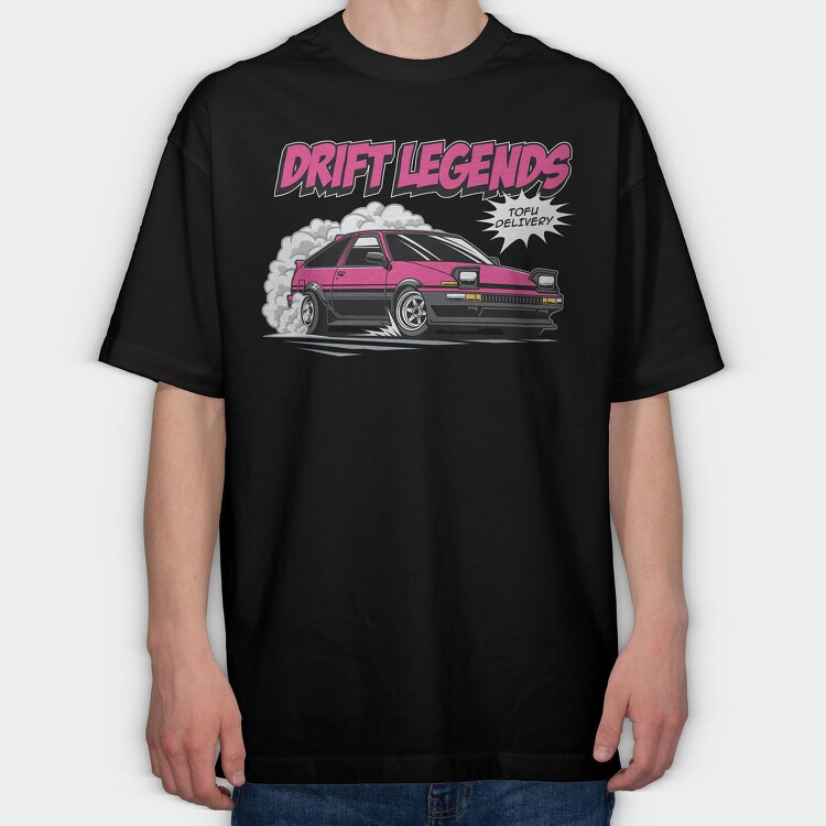 Drift Legends Tofu Delivery, Tricou Oversize Barbati (Unisex)