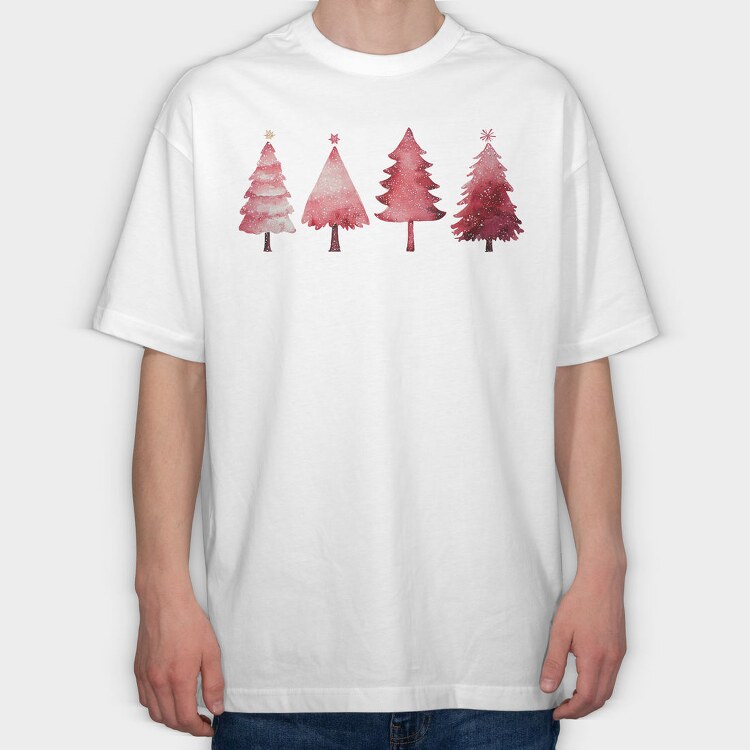 Sparkling Festive Forest, Tricou Oversize Barbati (Unisex)