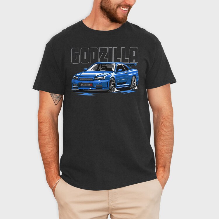 Godzilla Nismo R34, Tricou Barbati (Unisex)