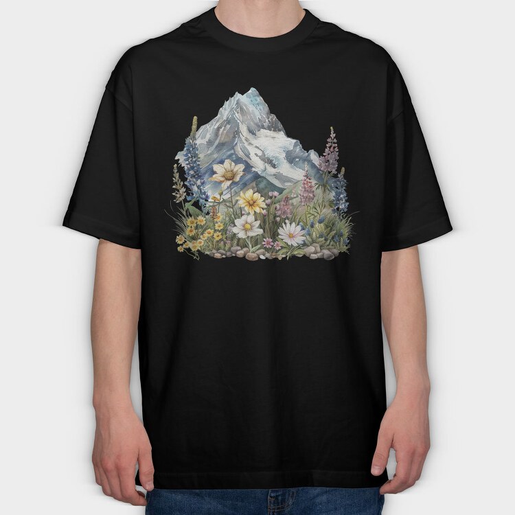 Spring Mountain Flora, Tricou Oversize Barbati (Unisex)