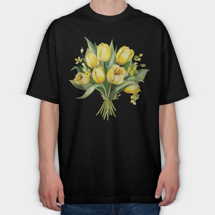 Spring Blossom Bouquet, Tricou Oversize Barbati (Unisex)