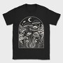 Mushrooms Moon Monochrome, Tricou Barbati (Unisex)