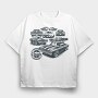 Musclecars, Tricou Oversize Barbati (Unisex)
