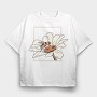 Bee Flower, Tricou Oversize Barbati (Unisex)