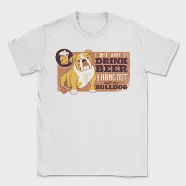 Beer & Bulldog, Tricou Barbati (Unisex)