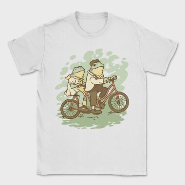 Bicycle Frogs Vintage Riding A Bike, Tricou Barbati (Unisex)