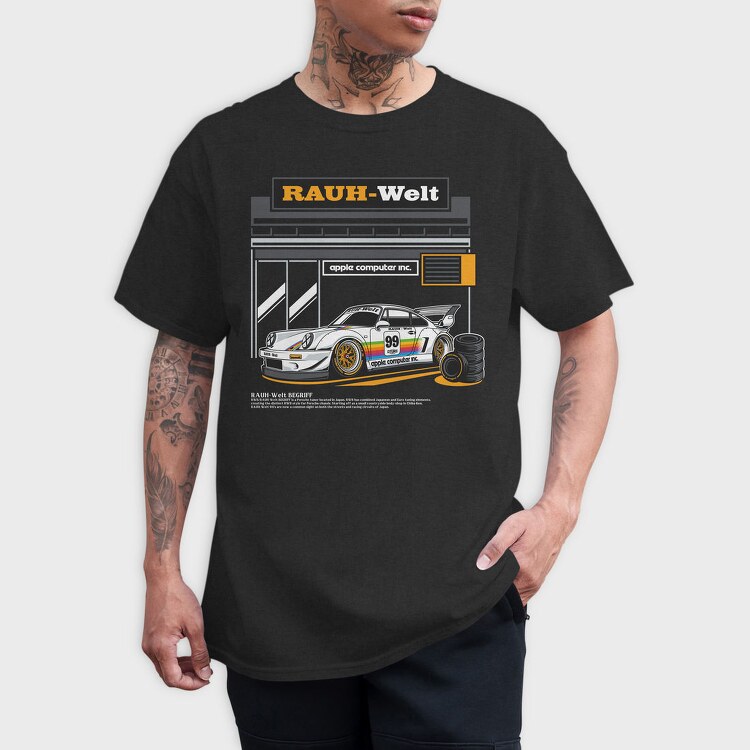 Rauh Welt Porsche 911, Tricou Barbati (Unisex)