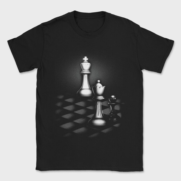 Chess Pieces In The Shadows, Tricou Barbati (Unisex)