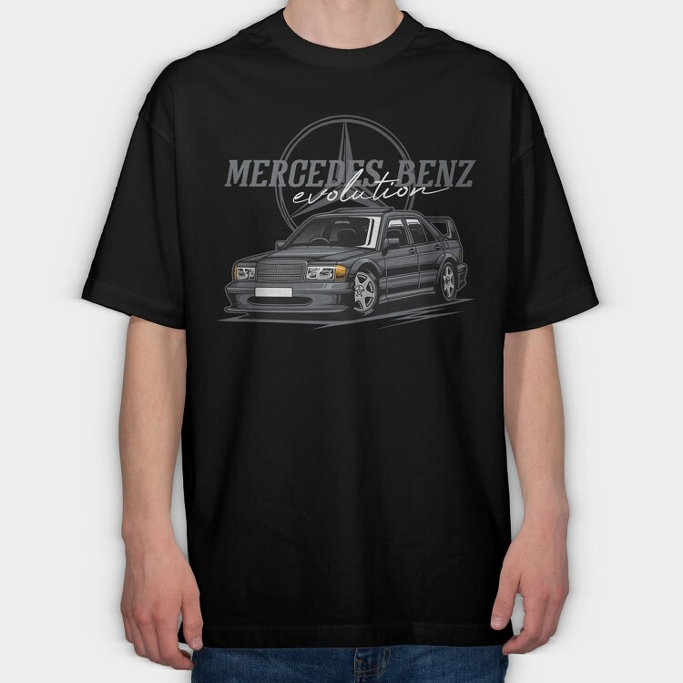 Mercedes Benz Wagon, Tricou Oversize Barbati (Unisex)