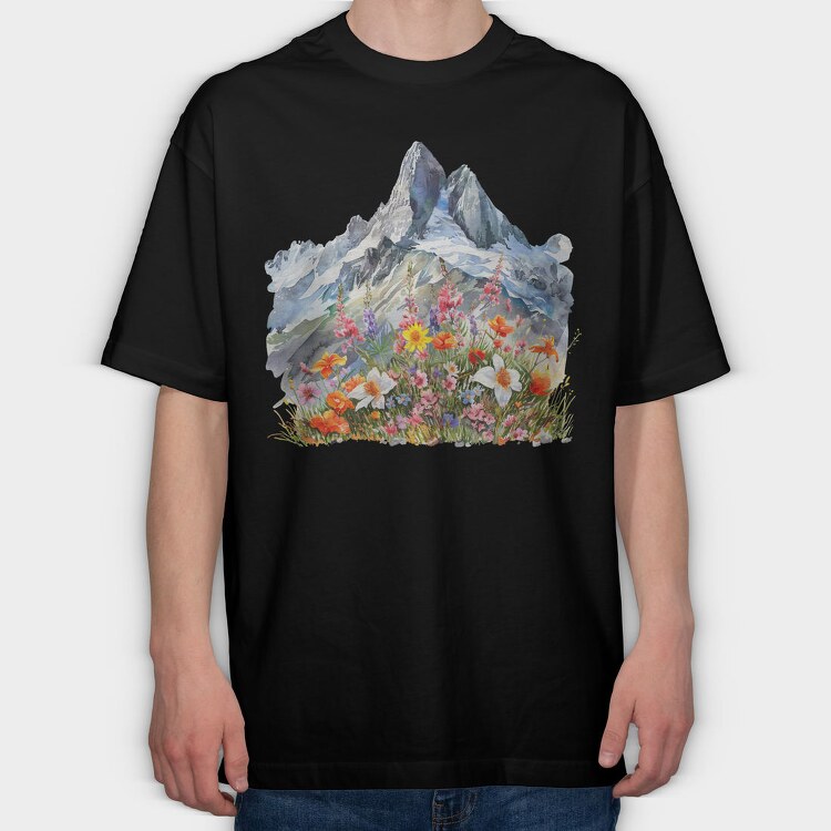 Spring Blossom Peak, Tricou Oversize Barbati (Unisex)