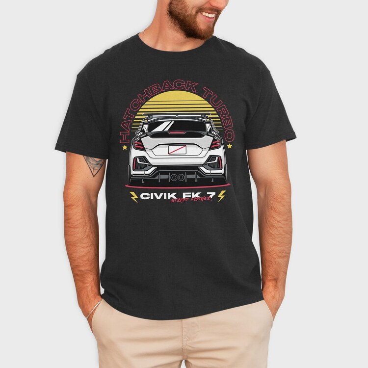 Hatchback Turbo Street Fighter, Tricou Barbati (Unisex)