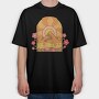 Mountain Flowers Sunset, Tricou Oversize Barbati (Unisex)