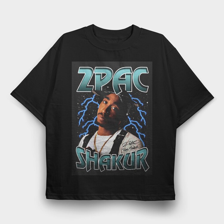 2pac Lightning, Tricou Oversize Barbati (Unisex)