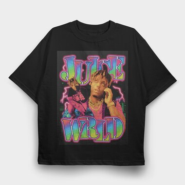 Juice Wrld Neon, Tricou Oversize Barbati (Unisex)