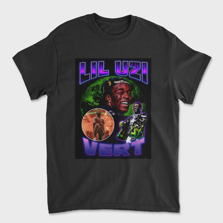 Lil Uzi Vert Neon, Tricou Barbati (Unisex)