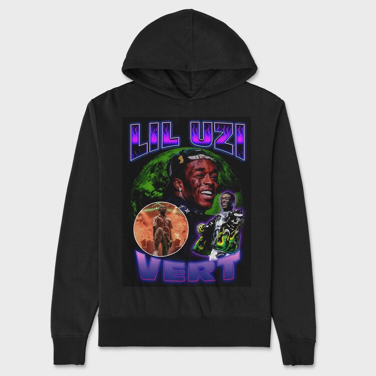 Lil Uzi Vert Neon, Hanorac Oversize Barbati (Unisex)