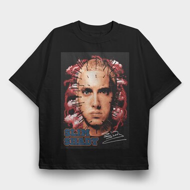 Slim Shady Face, Tricou Oversize Barbati (Unisex)